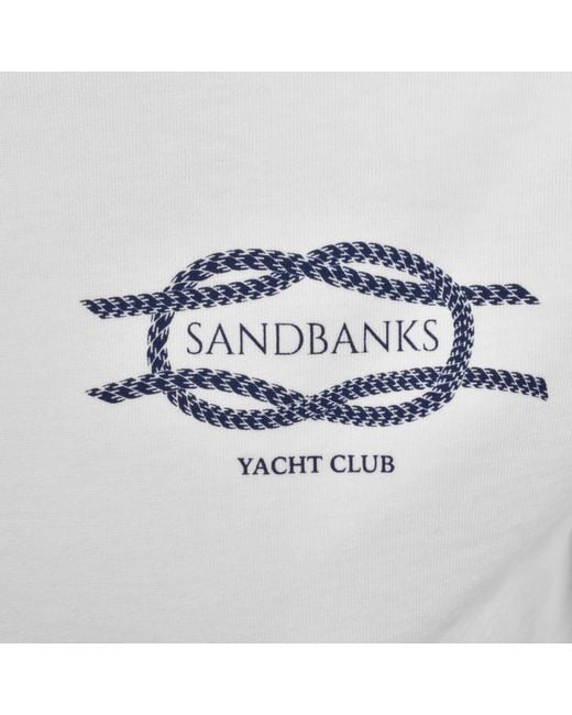Sandbanks White Yacht Club T Shirt for men