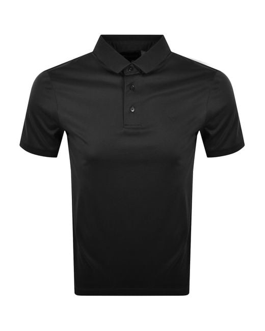 Armani Black Emporio Short Sleeved Polo T Shirt for men