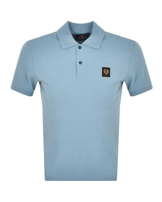 Belstaff Blue Short Sleeve Polo T Shirt for men
