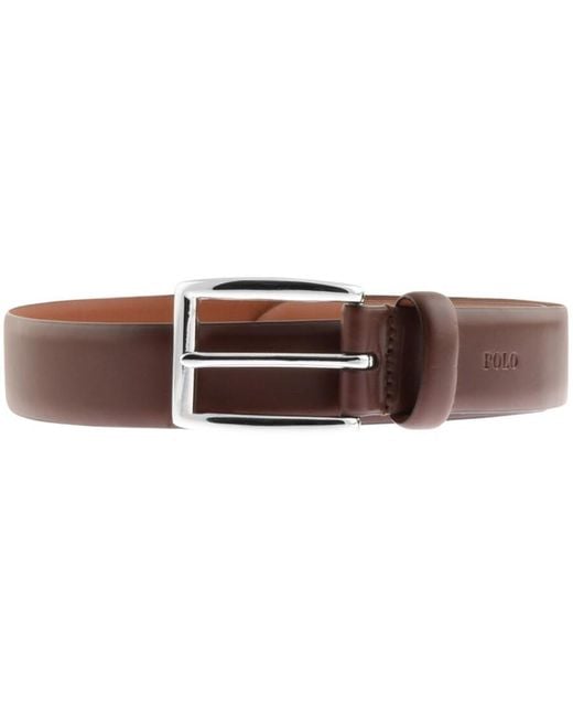 Ralph Lauren Brown Harness Leather Belt for men