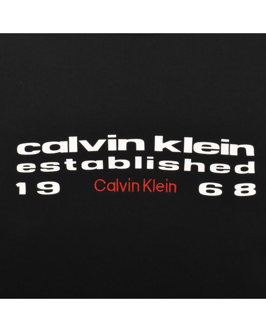 Calvin Klein Black Jeans Stacked Sweatshirt for men