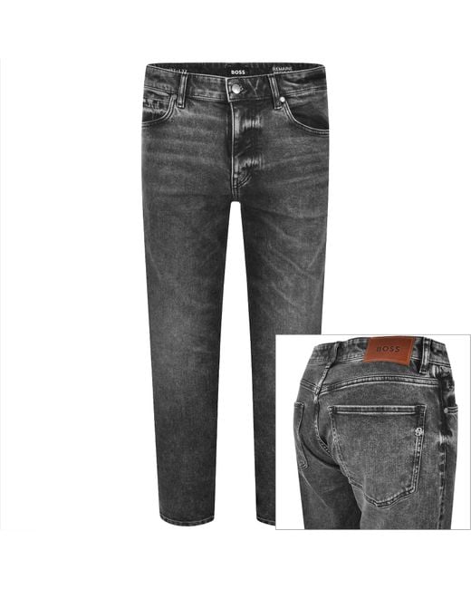 BOSS BUSINESS Gray Boss Re Maine Regular Fit Jeans for men