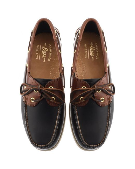 . Bass & Co. Weejun Jetty Ii Leather Boat Shoes in Blue for Men | Lyst