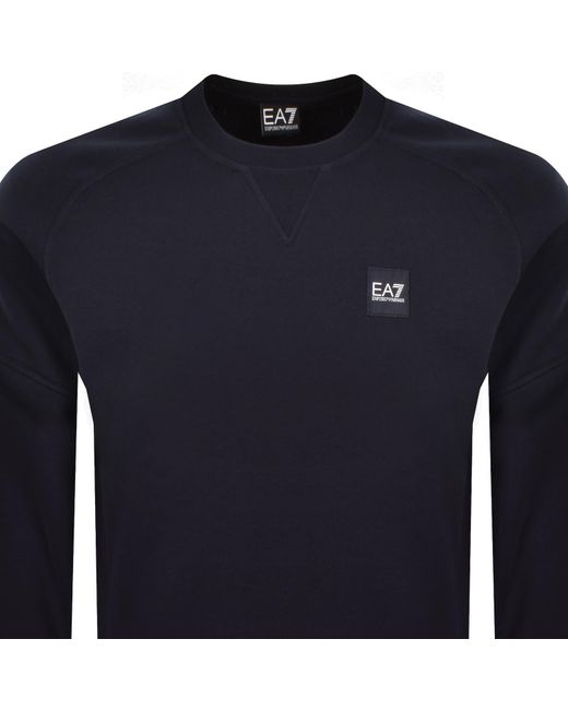 EA7 Blue Emporio Armani Logo Sweatshirt for men