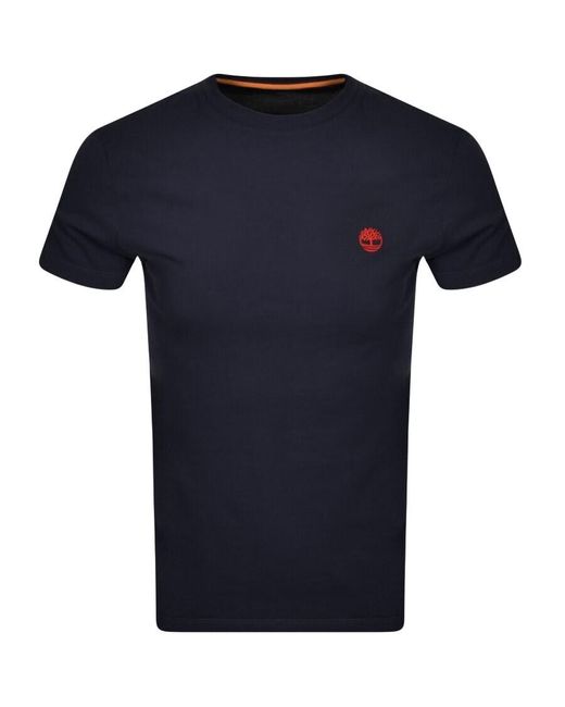 Timberland Blue Dun River Logo T Shirt for men