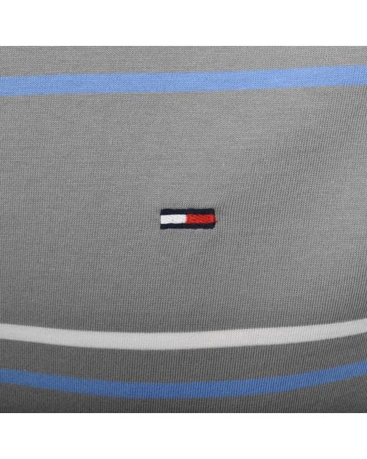 Tommy Hilfiger Gray Relaxed Fit Stripe T Shirt for men
