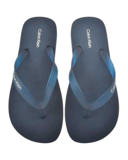 Calvin Klein Blue Beach Flip Flops Ck for men