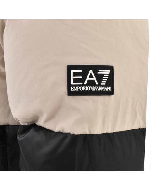 EA7 Black Emporio Armani Quilted Bomber Jacket for men