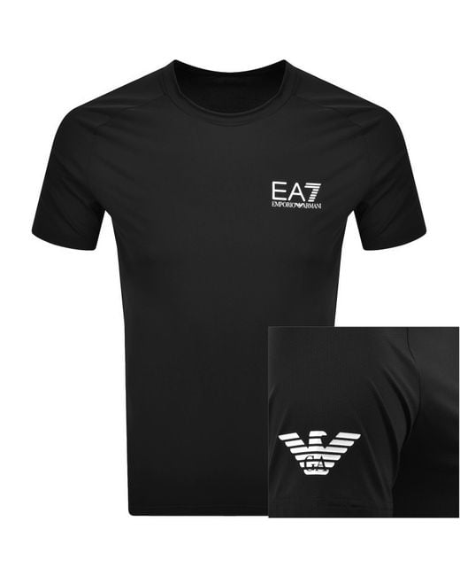 EA7 Black Emporio Armani Ventus7 T Shirt for men