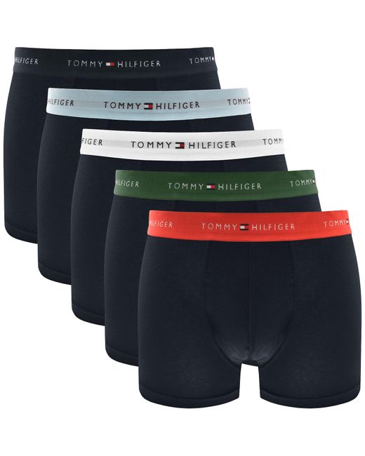 Tommy Hilfiger Blue Underwear Five Pack Trunks for men