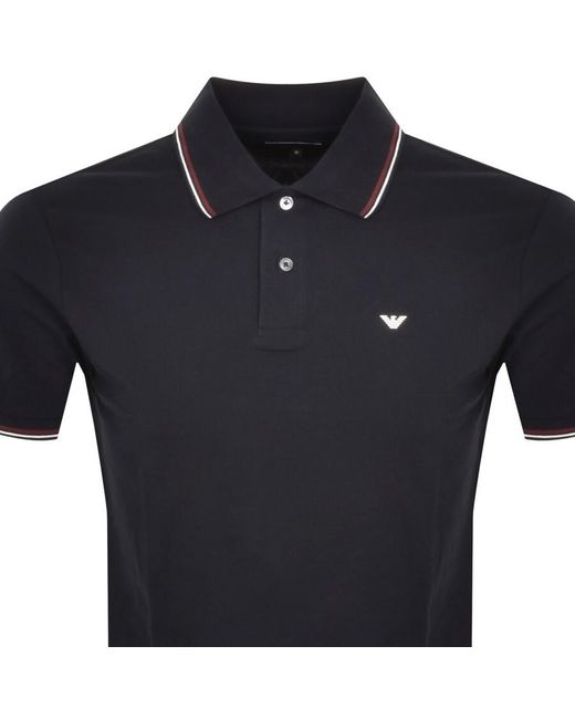 Armani Black Emporio Short Sleeved Polo T Shirt for men