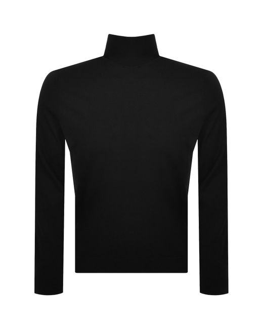 BOSS BUSINESS Black Boss Helixon Wool Knit Jumper for men