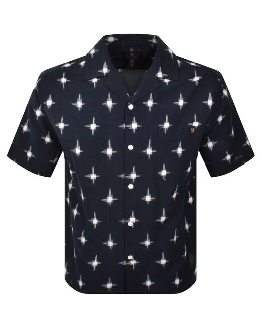 Belstaff Blue Short Sleeve Tide Shirt for men