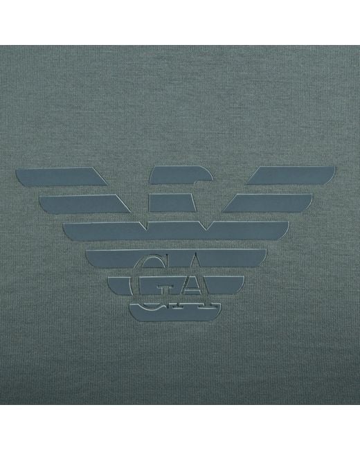 Armani Blue Emporio Logo T Shirt for men