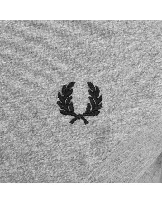 Fred Perry Gray Crew Neck T Shirt for men