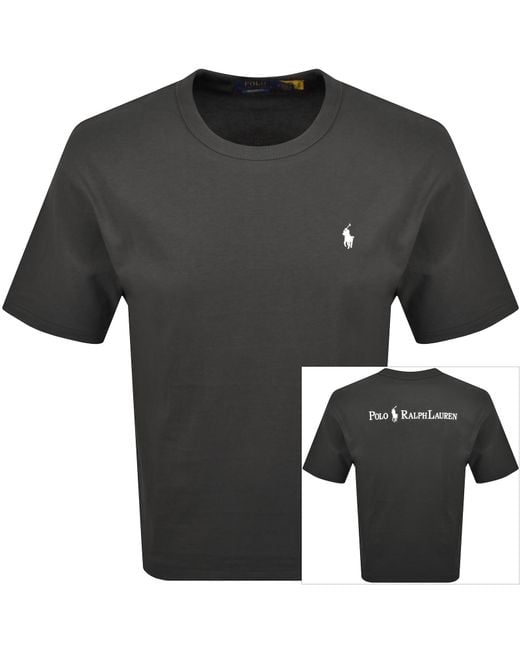 Ralph Lauren Black Logo Crew Neck T Shirt for men