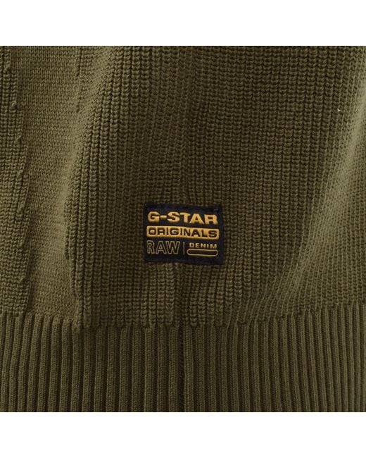 G-Star Green G-Star Sturcture Mix Knit Jumper for men