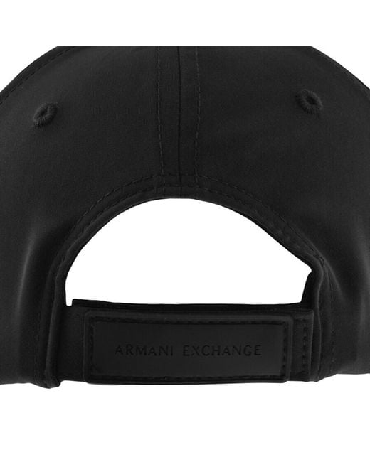 ARMANI EXCHANGE Black Logo Cap for men