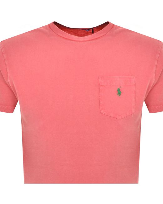 Ralph Lauren Pink Classic T Shirt for men