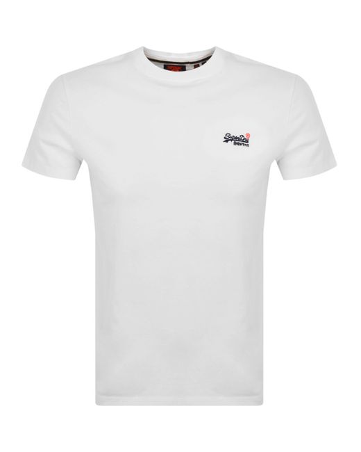 Superdry White Essential Contrast T Shirt for men