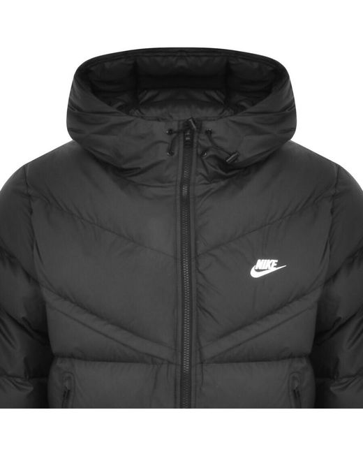 Nike Black Storm-fit Windrunner Long Parka Jacket for men
