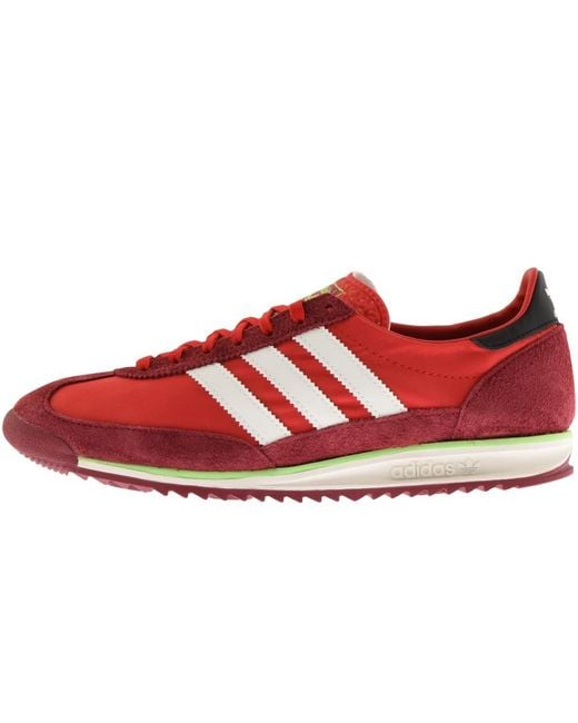 adidas Originals Synthetic Sl 72 Trainers in Red/White (Red) for Men | Lyst