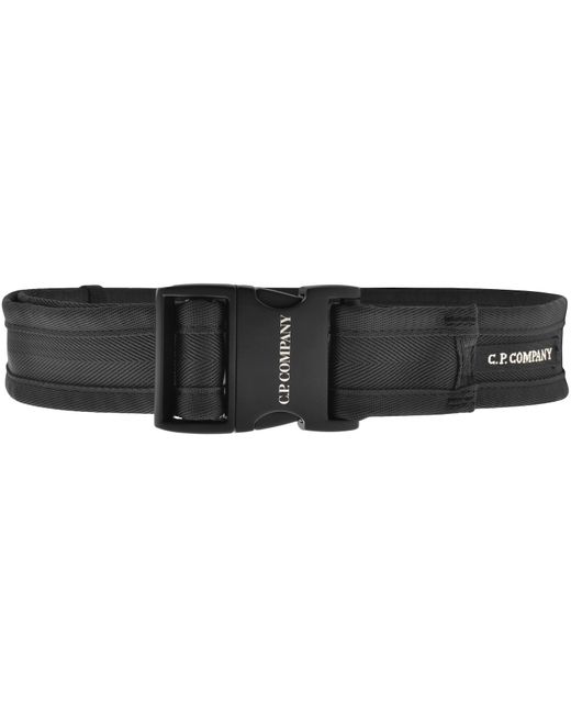 C P Company Black Cp Company Herringbone Tape Belt for men