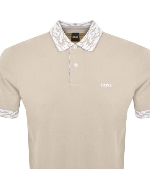 Boss Natural Boss Ocean Detailed Polo T Shirt for men