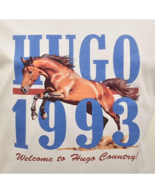 HUGO Gray Nevalon Long Sleeve T Shirt Off for men