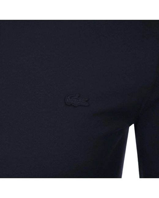 Lacoste Blue Stretch Pique Long Sleeve Polo for men