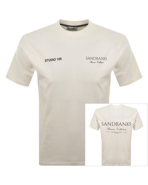 Sandbanks White Riveria Collection T Shirt for men