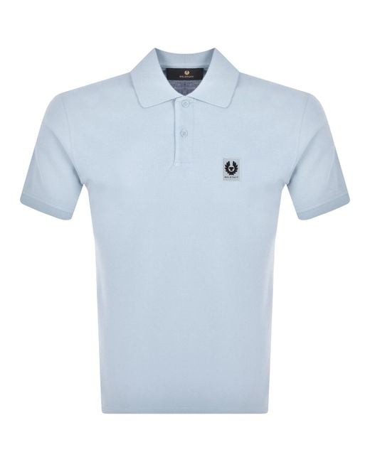 Belstaff Blue Short Sleeve Polo T Shirt for men