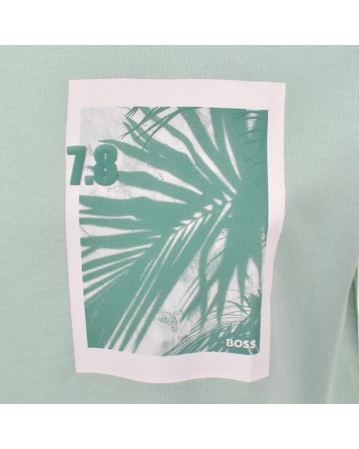 Boss Green Boss Te Board T Shirt Aqua for men