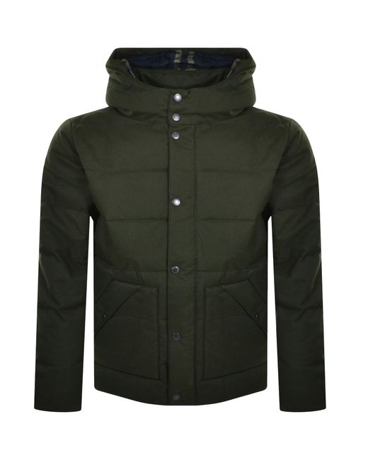 Sage Barbour Northumbria Hood Barbour Hooded Padded Puffer Jacket