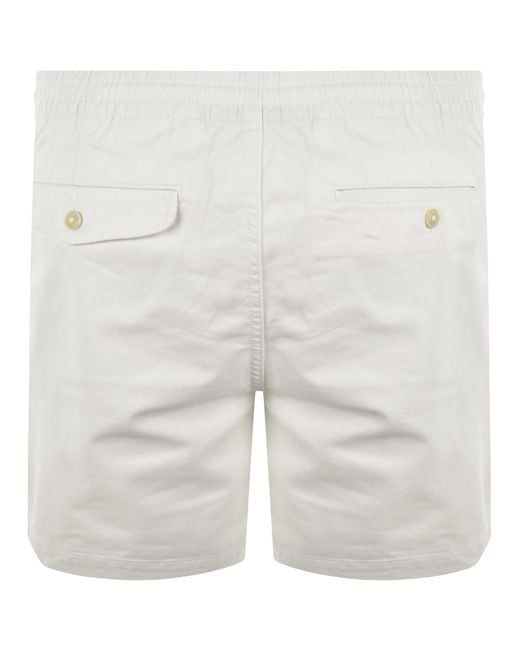Ralph Lauren White Classic Fit Prepster Shorts for men