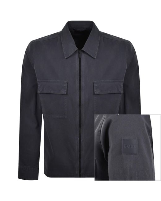 Boss Blue Boss Lorum Full Zip Overshirt for men