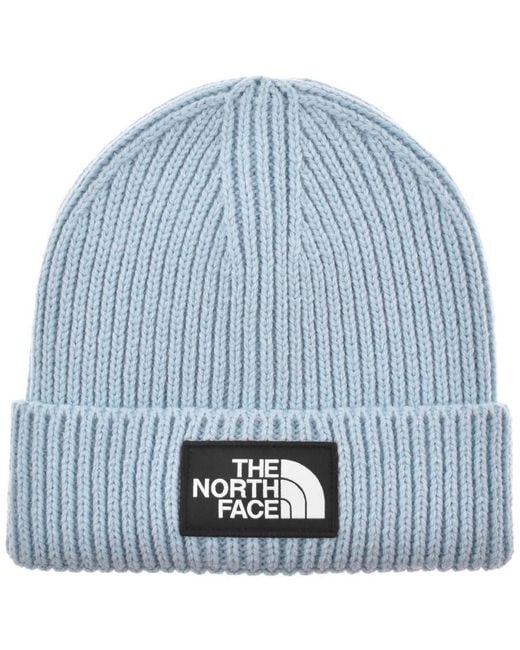 The North Face Blue Logo Beanie Hat for men
