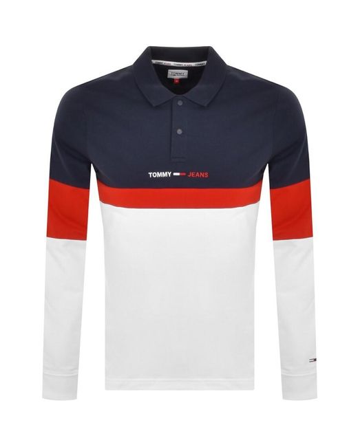 Tommy Hilfiger Blue Long Sleeve Polo T Shirt for men