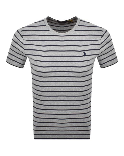 Ralph Lauren Gray Striped T Shirt for men