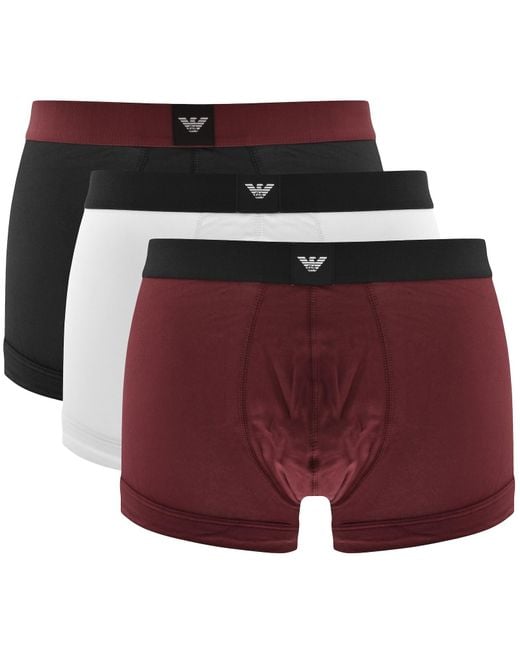 Armani Multicolor Emporio Underwear 3 Pack Trunks for men