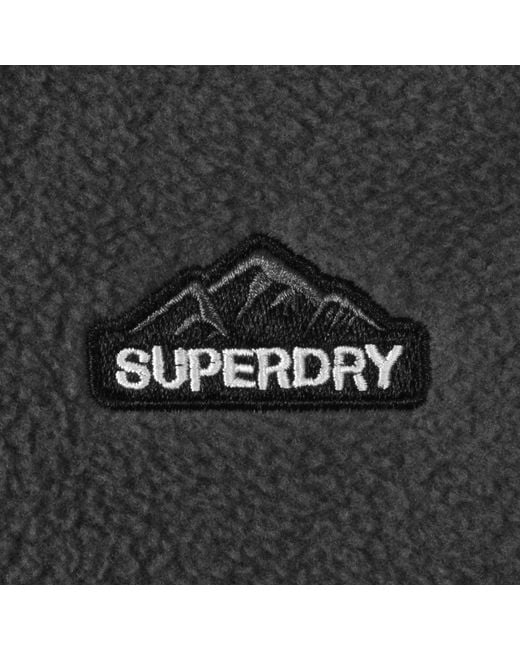 Superdry Gray Polar Half Zip Fleece Lauren for men