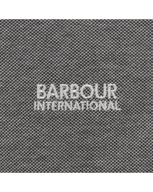 Barbour Gray Cowley Polo T Shirt for men