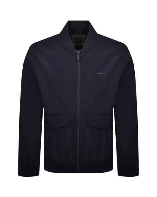 Calvin Klein Blue Tech Bomber Jacket for men