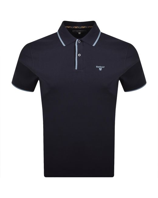 Barbour Blue Stanford Polo T Shirt for men