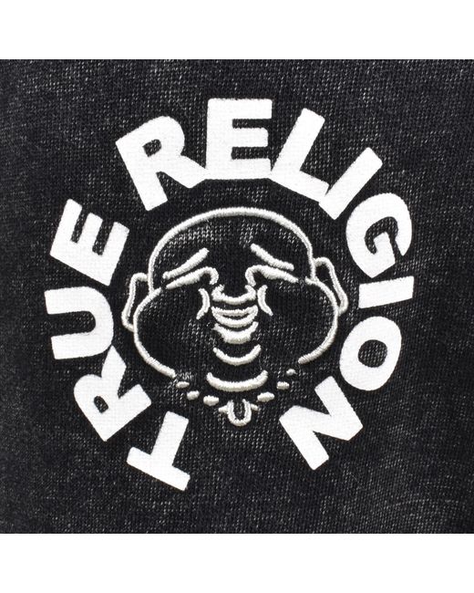 True Religion Black Buddha Face Joggers for men