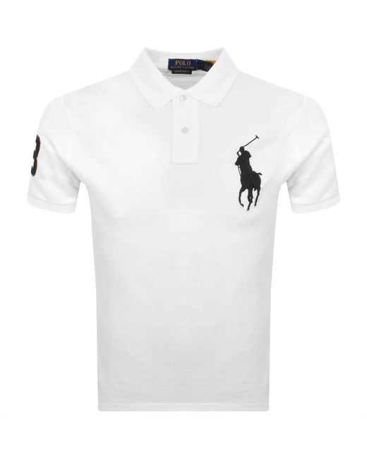 Ralph Lauren White Logo Polo T Shirt for men