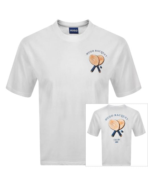 HUGO White Nulaxo T Shirt for men