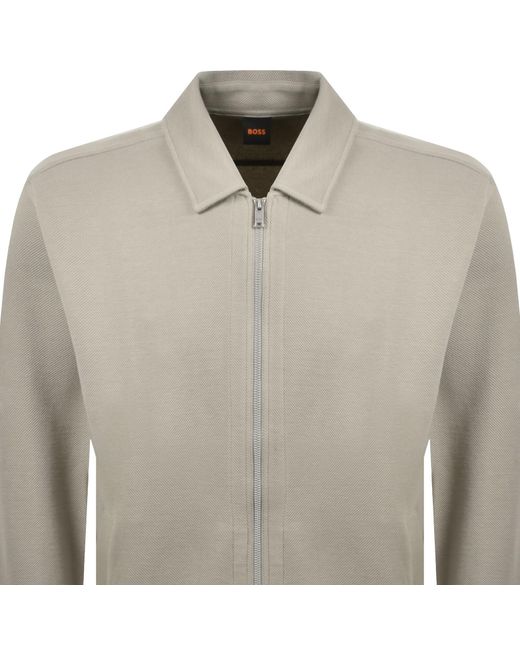 Boss Gray Boss Ze Bend Full Zip Sweatshirt Light for men