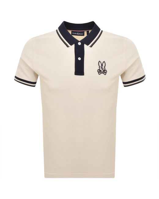 Psycho Bunny Natural Wade Pique Polo T Shirt for men
