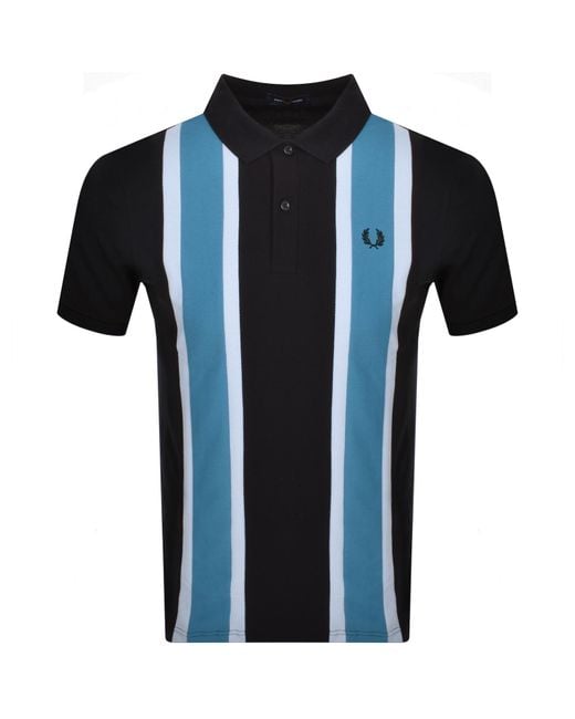 Fred Perry Black Woven Relaxed Polo T Shirt for men
